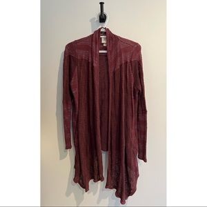 Knox rosé burgundy cardigan